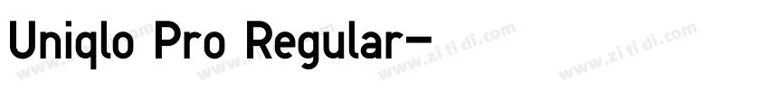 Uniqlo Pro Regular字体转换